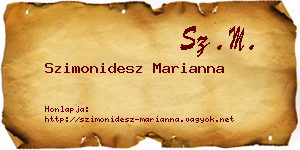 Szimonidesz Marianna névjegykártya